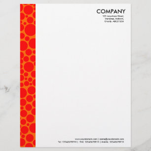 Papel Timbrado Margem Manchada - Vermelho no Laranja