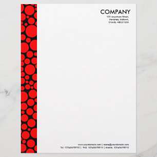 Papel Timbrado Margem manchada - vermelho no preto