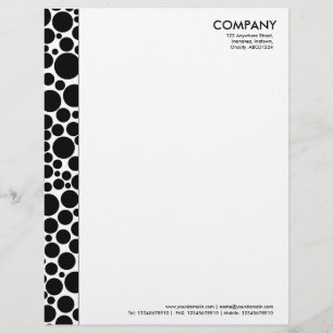 Papel Timbrado Margem Moteada - Preto
