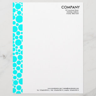 Papel Timbrado Margem Spotty - Ciano