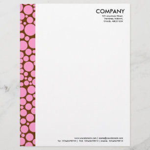 Papel Timbrado Margem Spotty - Rosa em Marrom