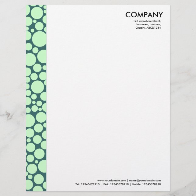 Papel Timbrado Margem Spotty - Sombras de Verde (Frente)