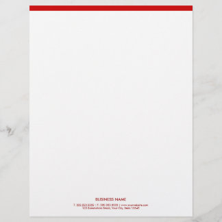 Papel Timbrado Margem Vermelha Minimalista Simples
