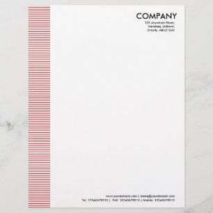 Papel Timbrado Margem Vinculada - Vermelho Ruby