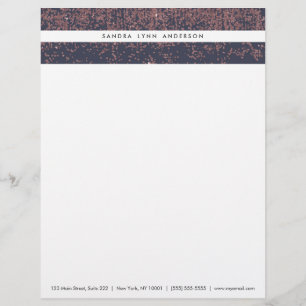 Papel Timbrado Marinho Dourado brilhante Rosa Ombre Azul