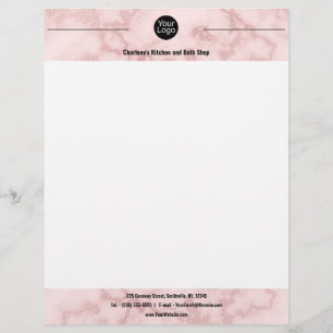 Papel Timbrado Mármore Rosa Negra