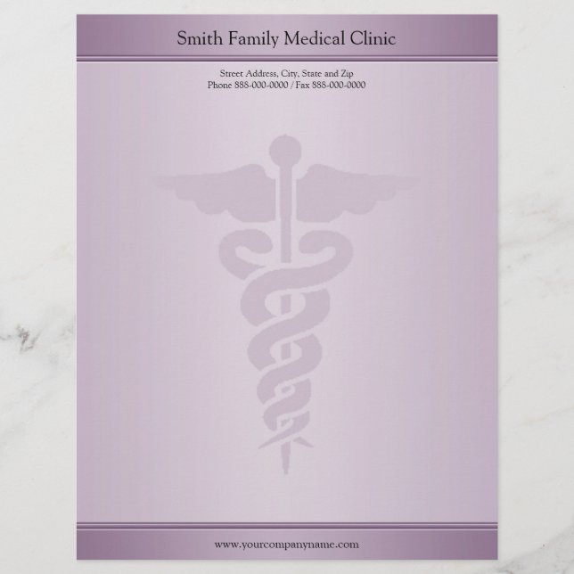 Papel Timbrado Médico Médico Letterhead (Frente)