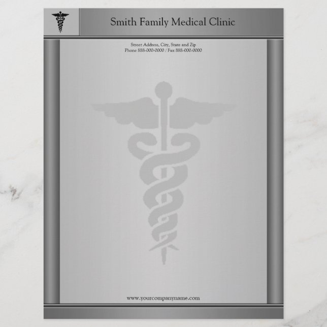 Papel Timbrado Médico Médico Letterhead (Frente)