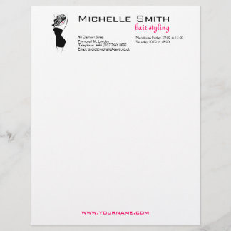 Papel Timbrado Menina bonita com marcagem com ferro quente do