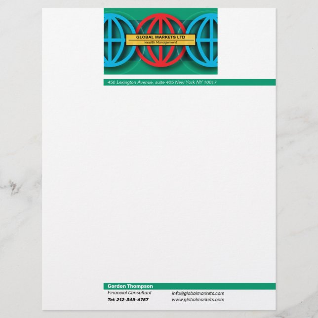 Papel Timbrado Mercado Global Letterhead (Frente)