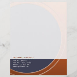 Papel Timbrado Metálico Geométrico Moderno a qualquer Texto e Cor