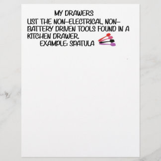 PAPEL TIMBRADO MEU JOGO DE ARRASTAS DE COZINHA