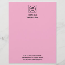 Papel Timbrado Minimalist Custom Logo Text Professional