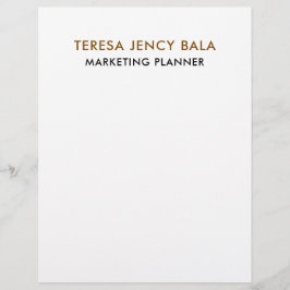 Papel Timbrado Minimalist Gold Professional Elegant letterhead