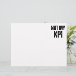 Papel Timbrado Minimalista Não é Meu KPI