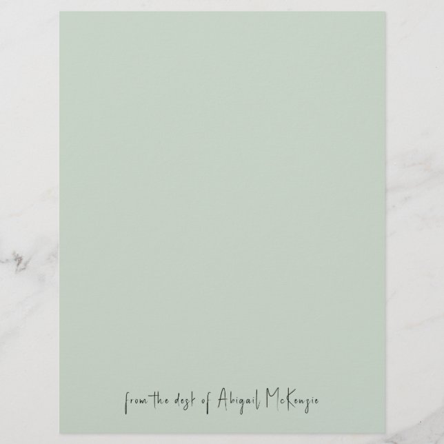 Papel Timbrado Mint da mesa de (Frente)