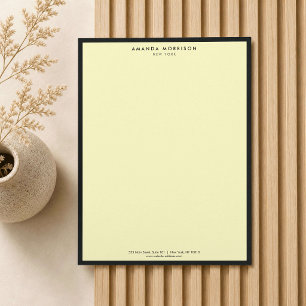 Papel Timbrado Minúsculo luxo preto/amarelo