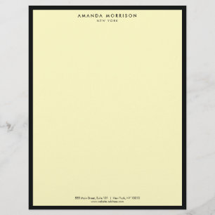 Papel Timbrado Minúsculo luxo preto/amarelo