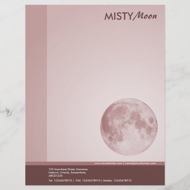 Papel Timbrado Misty Moon Brown (Frente)