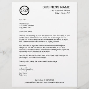 Papel Timbrado Modelo de Assinatura de Carta Comercial com Logoti