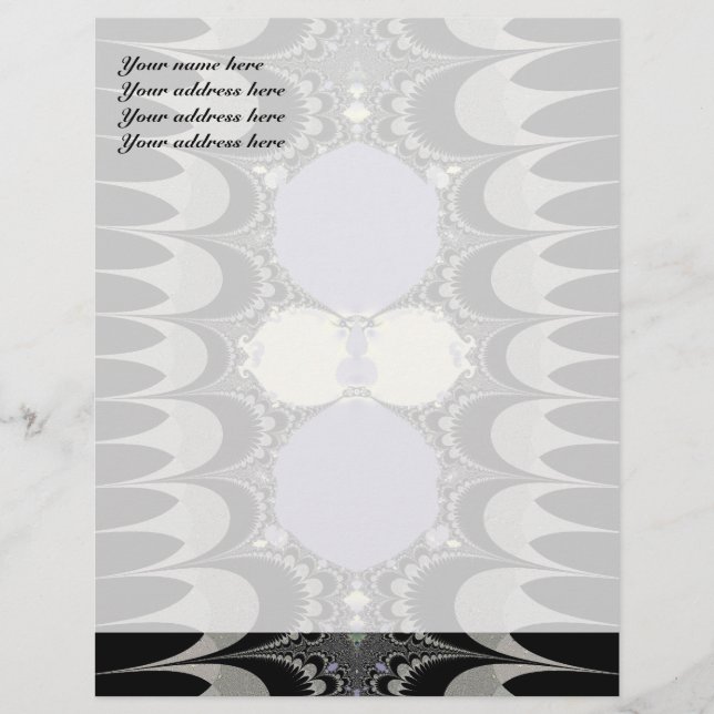 Papel Timbrado Modelo de Cabeçalho de Carta com Ornamento Dourado (Frente)