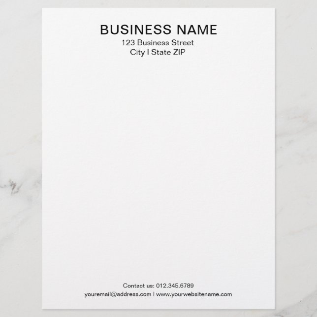Papel Timbrado Modelo de Cabeçalho de Carta Comercial Clássico Br (Frente)