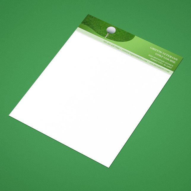 Papel Timbrado Modelo de Cabeçalho de Carta Comercial de Golfe (Criador carregado)