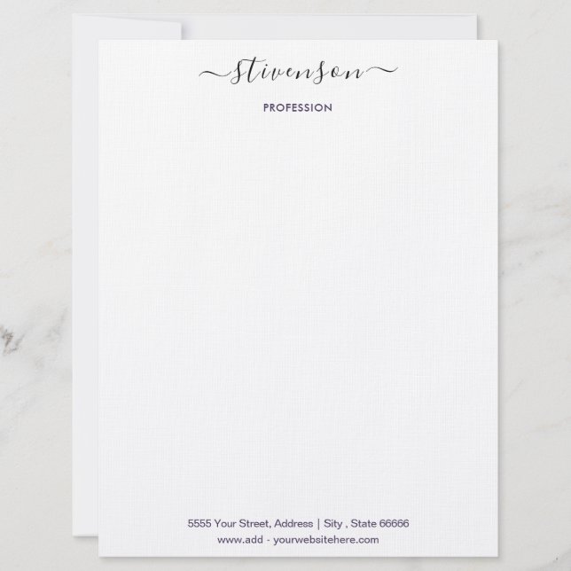 Papel Timbrado Modelo de Cabeçalho de Carta Comercial Profissiona (Frente)