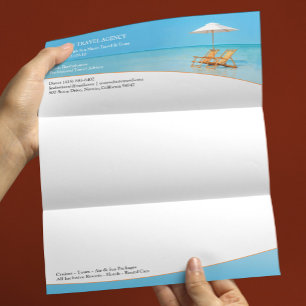 Papel Timbrado Modelo de Cabeçalho de Carta de Agência de Viagens