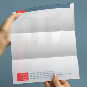 Papel Timbrado Modelo de Cabeçalho de Carta para Negócios de Pres