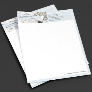 Papel Timbrado Modelo de Cabeçalho de Serviços Financeiros de Con