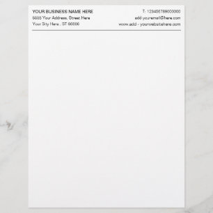 Papel Timbrado Modelo de Carta Personalizada de Cabeçalho - Crie