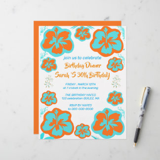 Papel Timbrado Modelo de Convite de Aniversário de 30 anos 30º Co