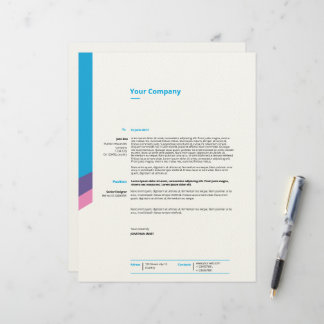 Papel Timbrado Modelo de ponta-cabeça de empresa