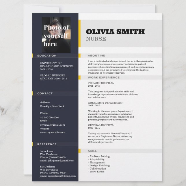 Papel Timbrado Modelo de retomada personalizável com a foto 18 (Frente)