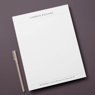 Papel Timbrado Modelo elegante Obrigado Após A Entrevista De Trab