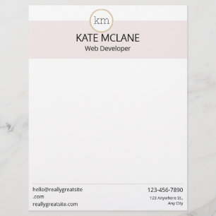 Papel Timbrado Modelo estético guincho-rosa