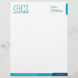 Papel Timbrado Modelo Letterhead Azul Profissional e Teto
