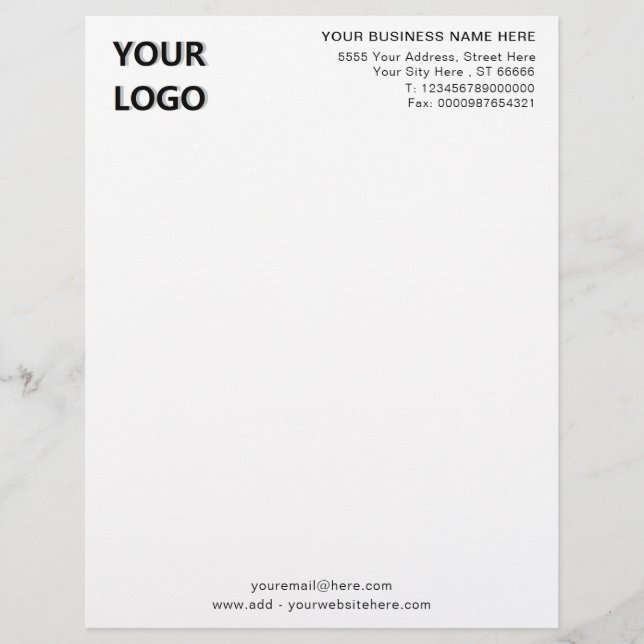 Papel Timbrado Modelo Letterhead Da Sua Empresa design (Frente)
