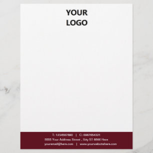 Papel Timbrado Modelo Letterhead Personalizado para Empresas