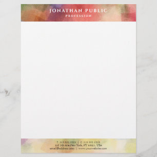 Papel Timbrado Modelo Moderno Simples de Abstrato Art Elegante