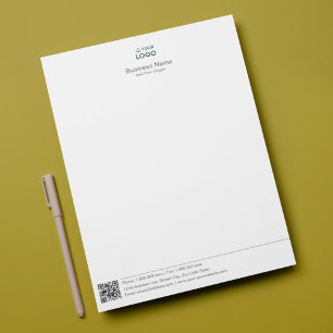 Papel Timbrado Modelo Para Empresas Com Logotipo E Código QR