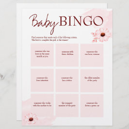 Papel Timbrado modelo personalizado do jogo de bingo rosa-chá de 