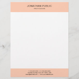 Papel Timbrado Modelo Simples de Tendência Moderna Elegante Perso