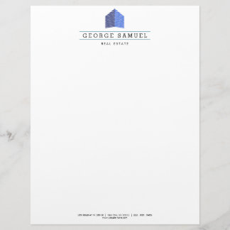 Papel Timbrado Modern Abstract Home Logo Realtor 