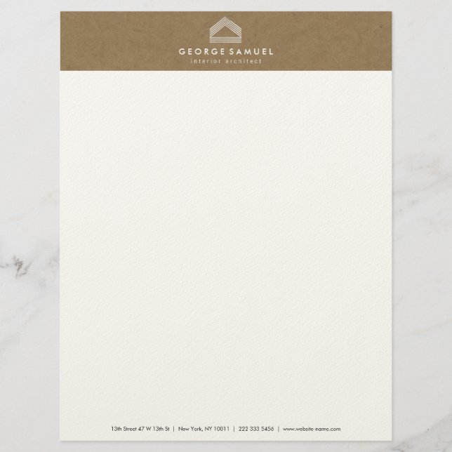 Papel Timbrado Modern Home Design | Abstract Logo (Frente)