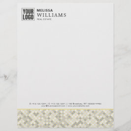Papel Timbrado Modern Yellow & Gray Geometric Business Letterhead