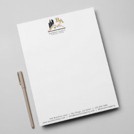 Papel Timbrado Moderno adicione seu próprio logotipo profissional