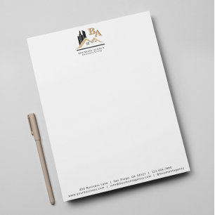 Papel Timbrado Moderno Adicione Seu Próprio Logotipo Profissional