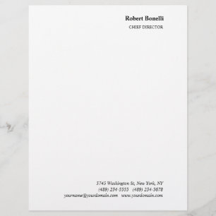 Papel Timbrado Moderno Branco Simples Minimalista